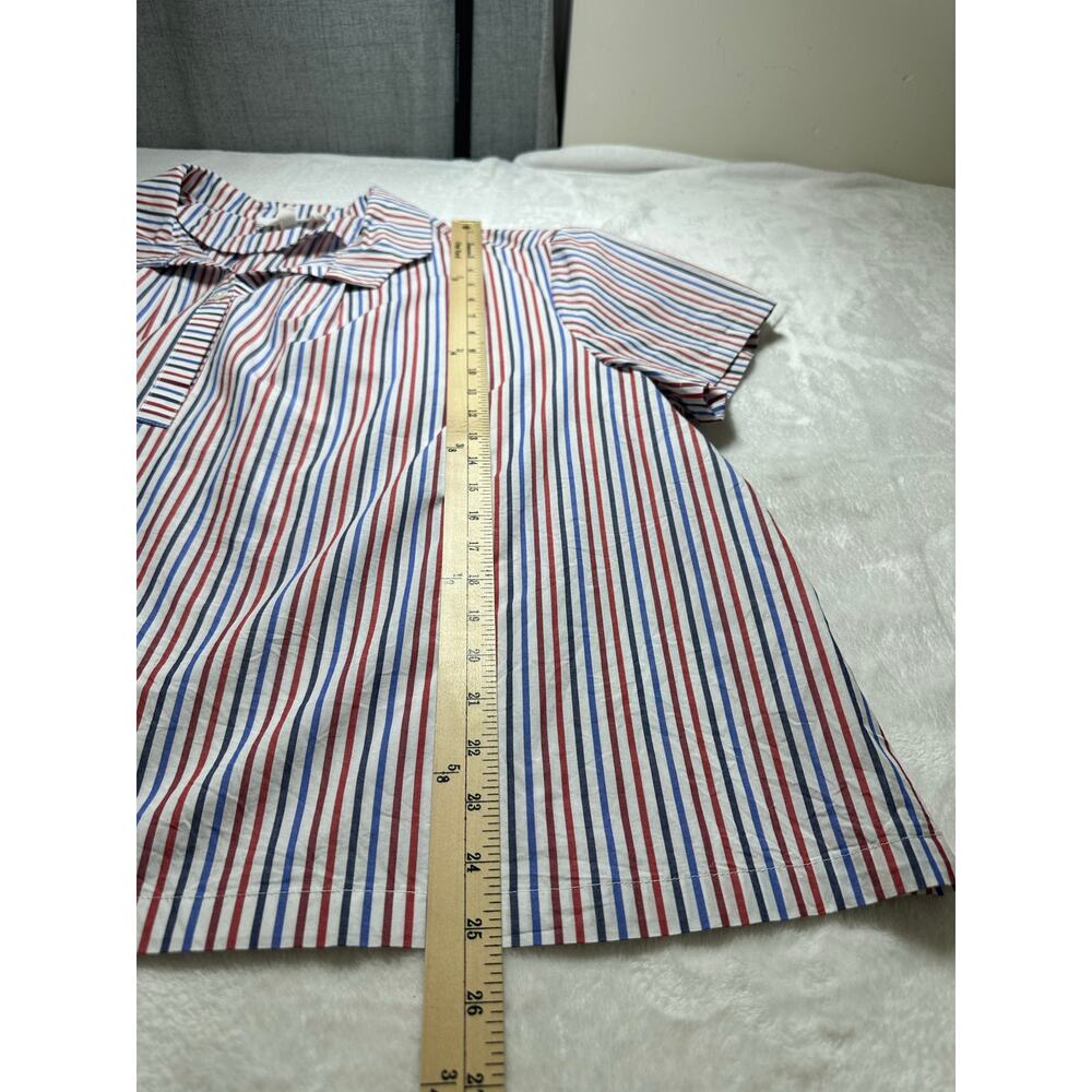 Pomander Place Finn Stripe Red White And Blue Popover Size XXXL Cotton EUC - Picture 7 of 9